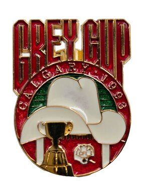 1993 Calgary Stampeders Grey Cup CFL Football Lapel Pin Pinback Read